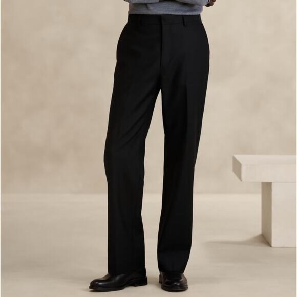 Banana Republic Barathea Italian Wool Straight Pant Size 30 - Picture 12 of 12